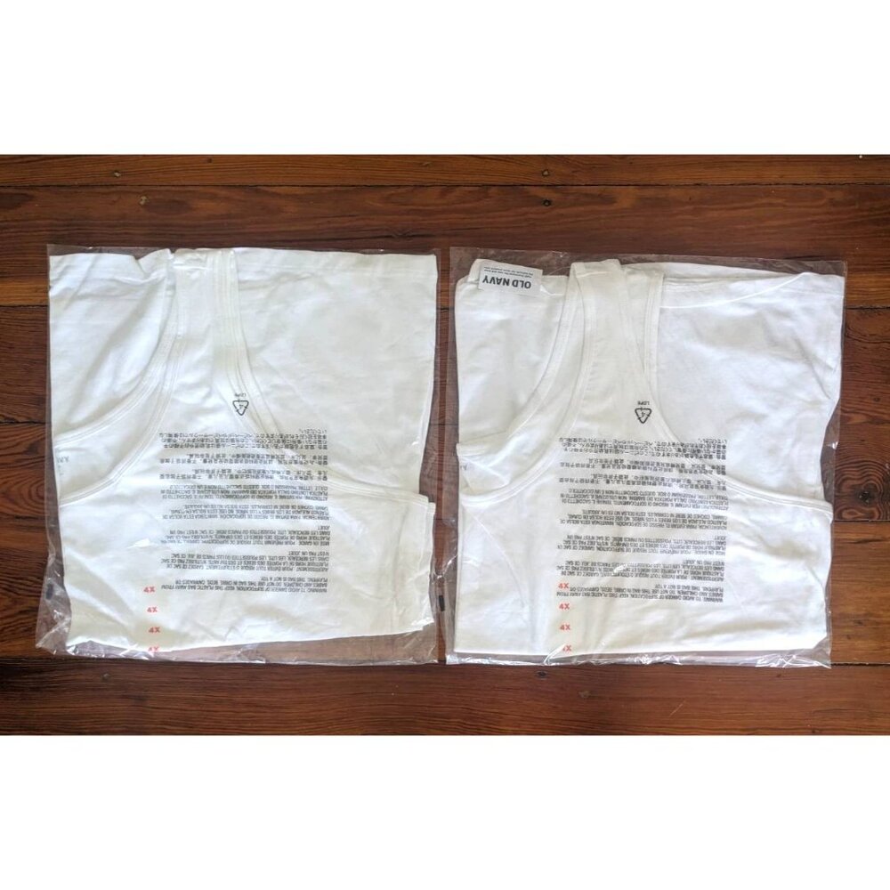 LOT OF 2 Old Navy white first layer tank top women's Plus Size 4X scoop neck